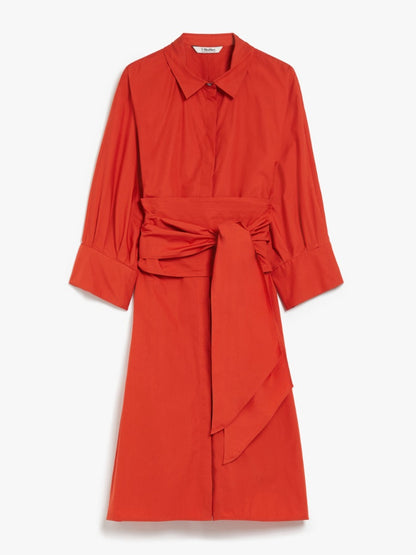 'S Max Mara Abito Chemisier in Cotone Tabata Donna Arancio