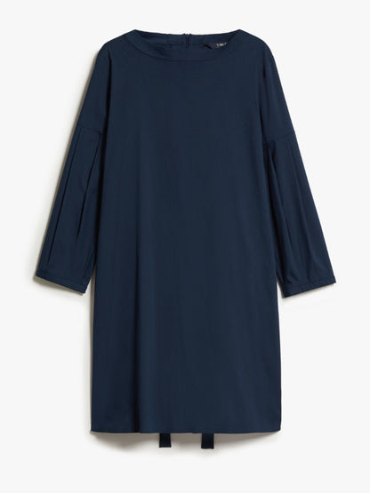 'S Max Mara Abito in Misto Cotone Miriam Donna Blu Notte