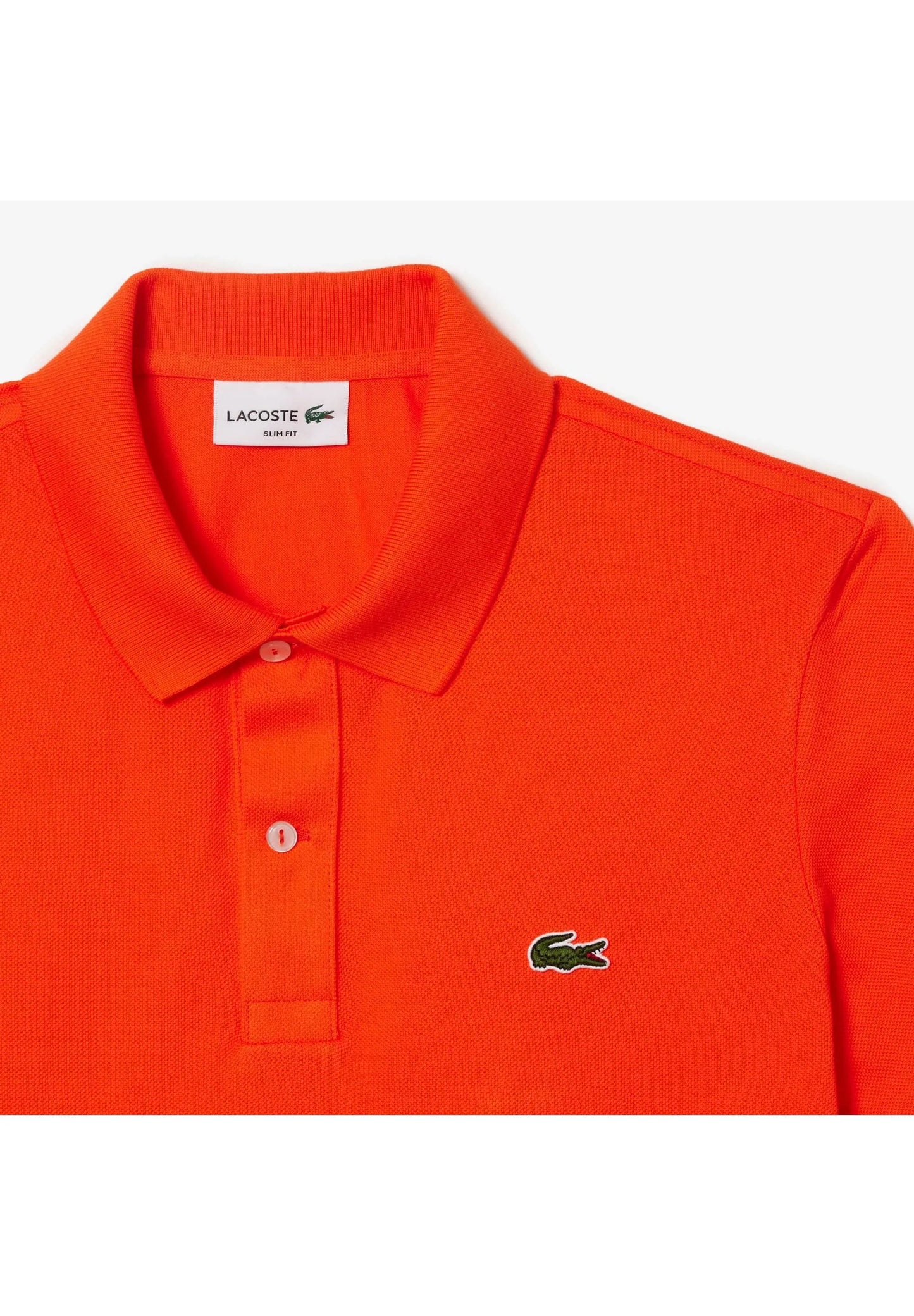 Lacoste Polo Manica Corta in Cotone L 12.12 Uomo Arancione