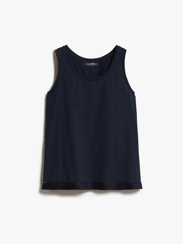 'S Max Mara Top in Cotone Racer Donna Blu