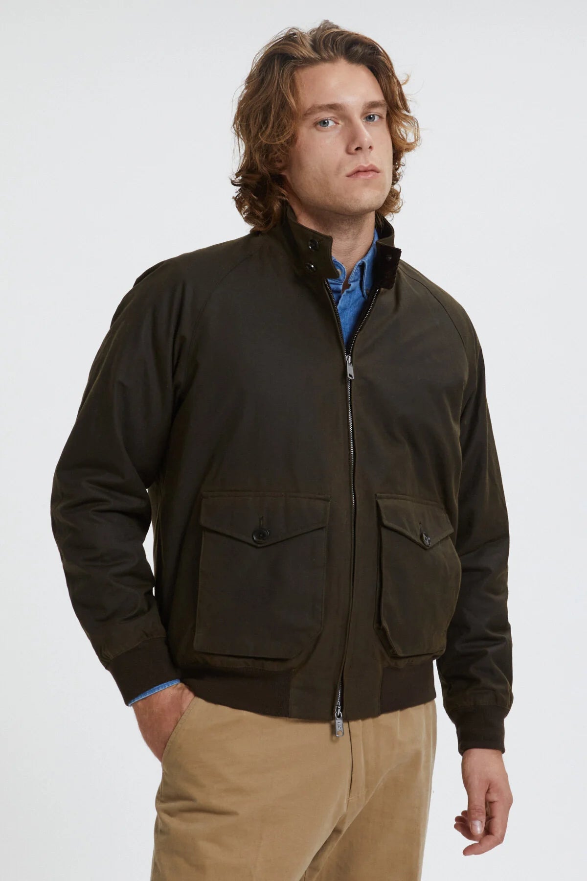 Baracuta Giacca in Cotone Cerato Uomo G9 Pocket Deep Moss