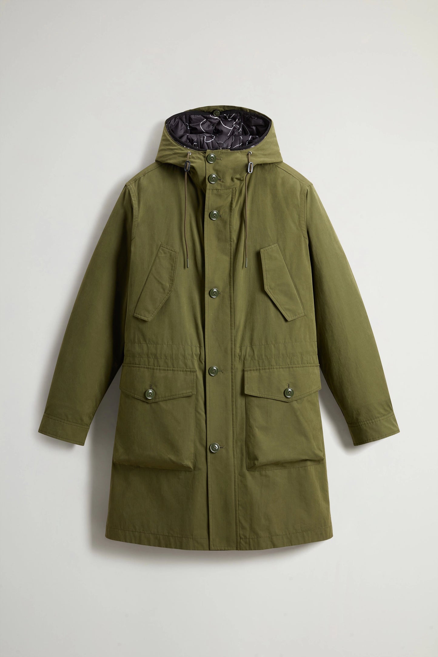 Woolrich Parka Uomo Peached Cotton 3 in 1 Verde