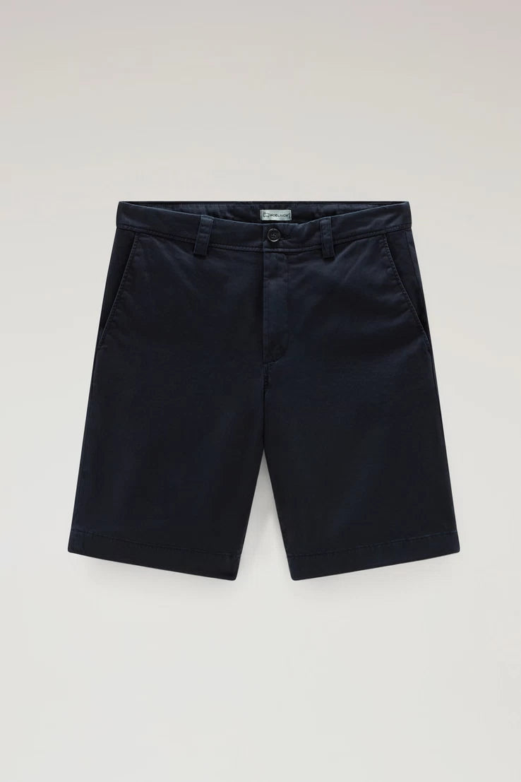 Woolrich Pantaloncino Chino in Cotone Uomo Melton Blu