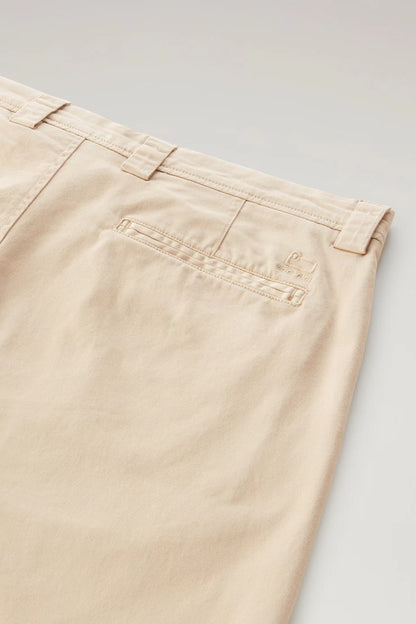 Woolrich Pantaloncino Chino in Cotone Uomo Beach Sand