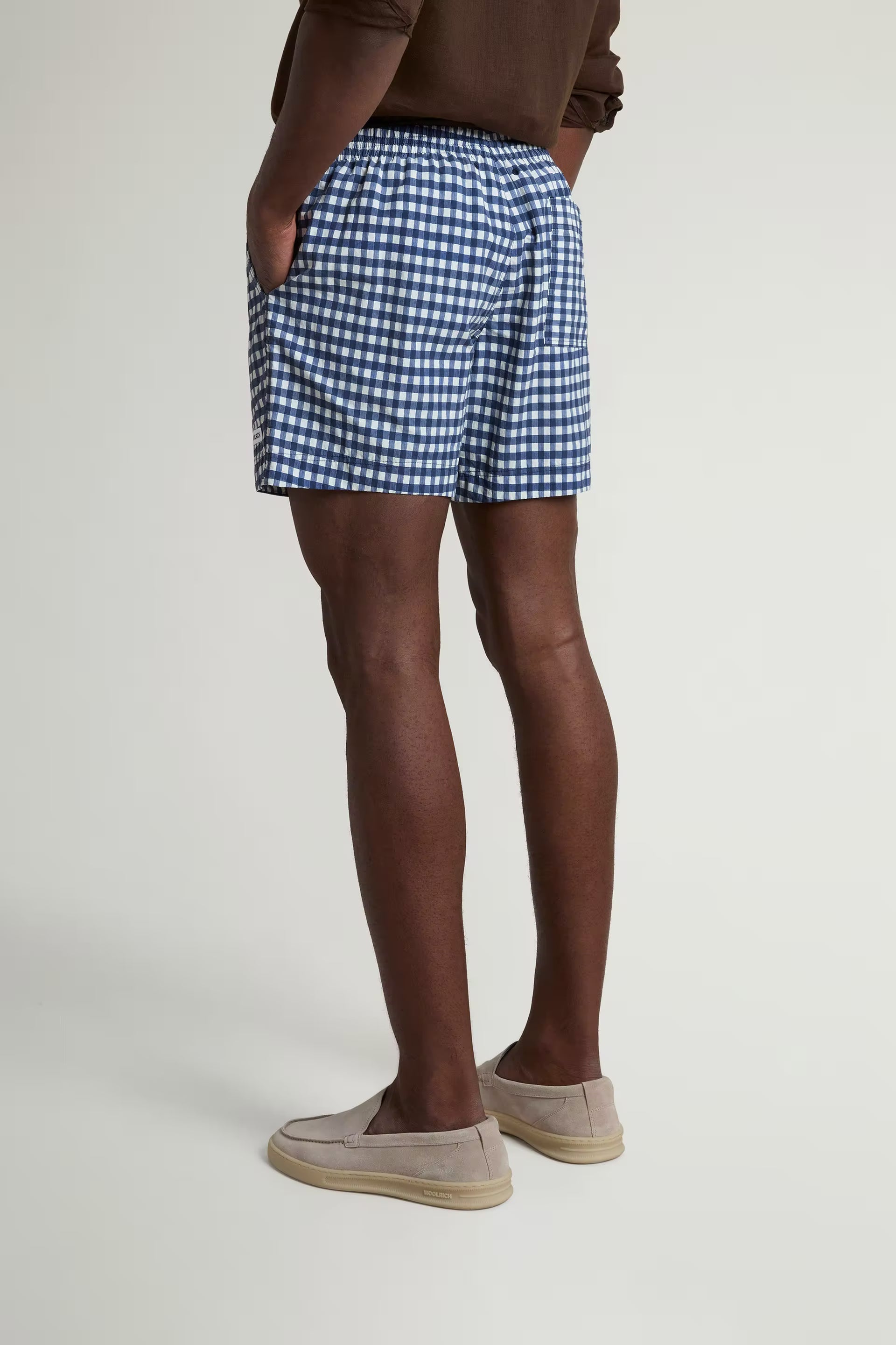Woolrich Costume da Bagno in Nylon Uomo Scacchi Blu