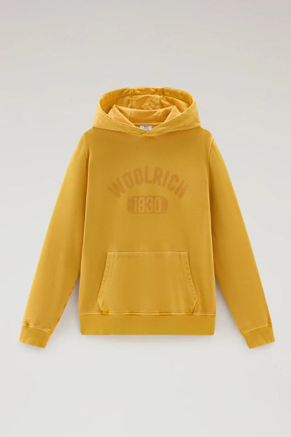 Woolrich Felpa 1830 in Cotone con Cappuccio Uomo Giallo