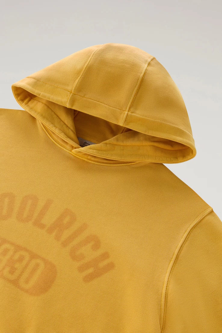 Woolrich Felpa 1830 in Cotone con Cappuccio Uomo Giallo