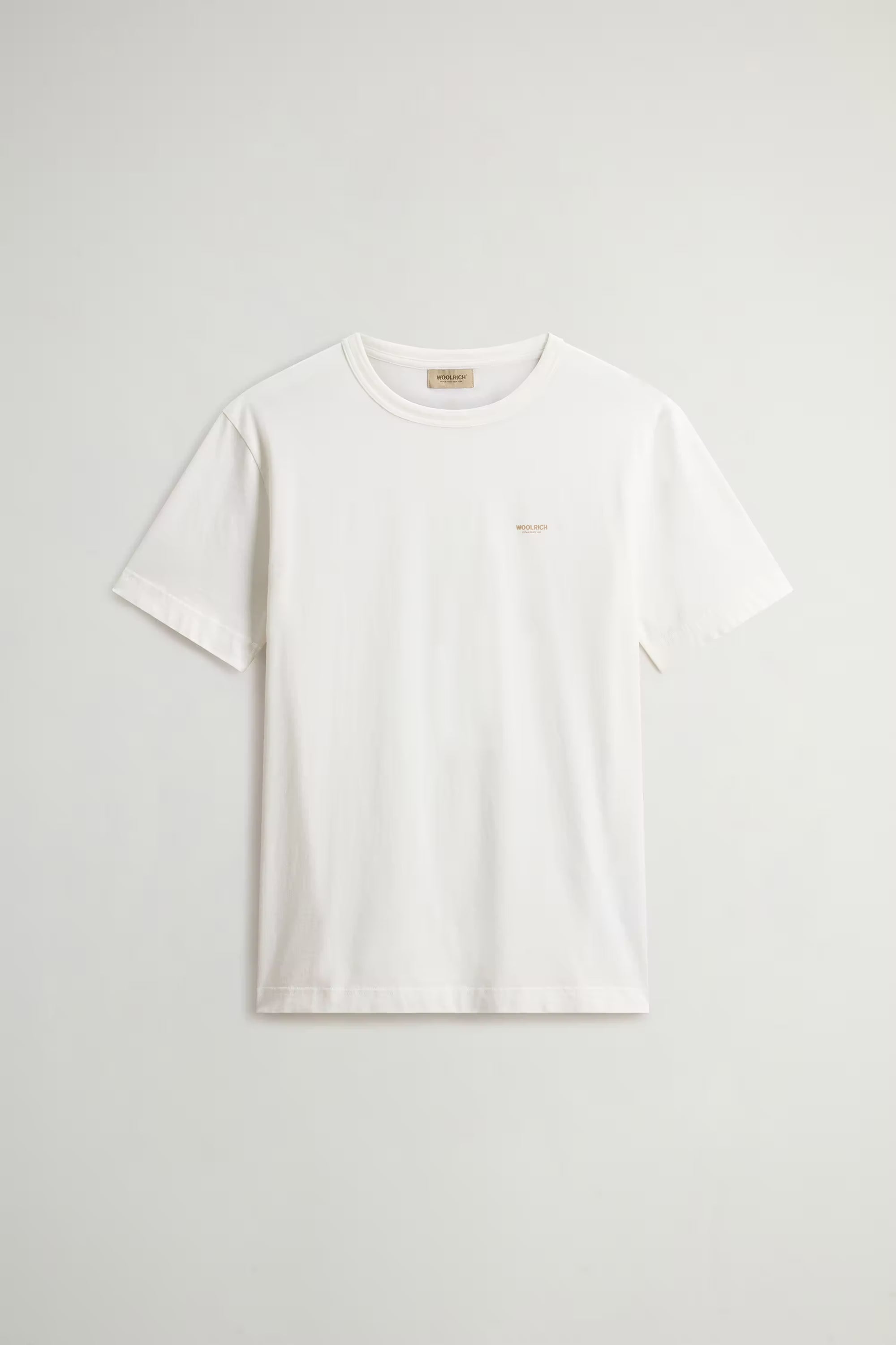 T-shirt girocollo in puro cotone con logo Arctic White