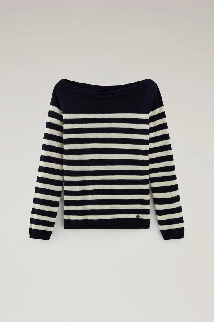 Woolrich Maglia in Cotone Donna a Righe