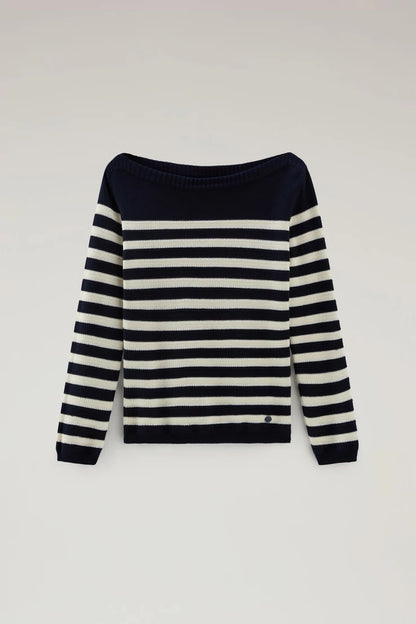 Woolrich Maglia in Cotone Donna a Righe