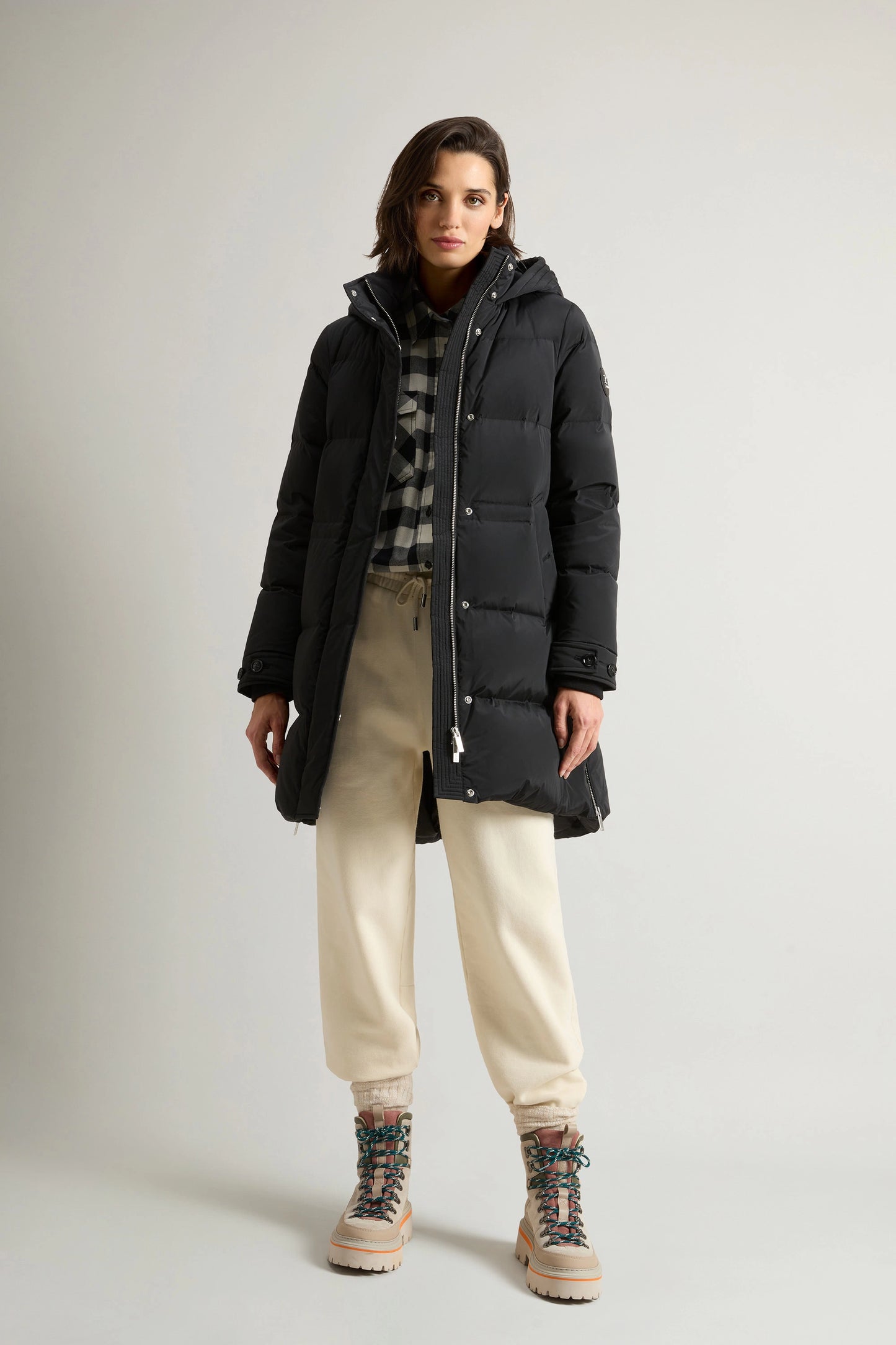 Woolrich Piumino Lungo Donna Alsea Puffy Park Nero