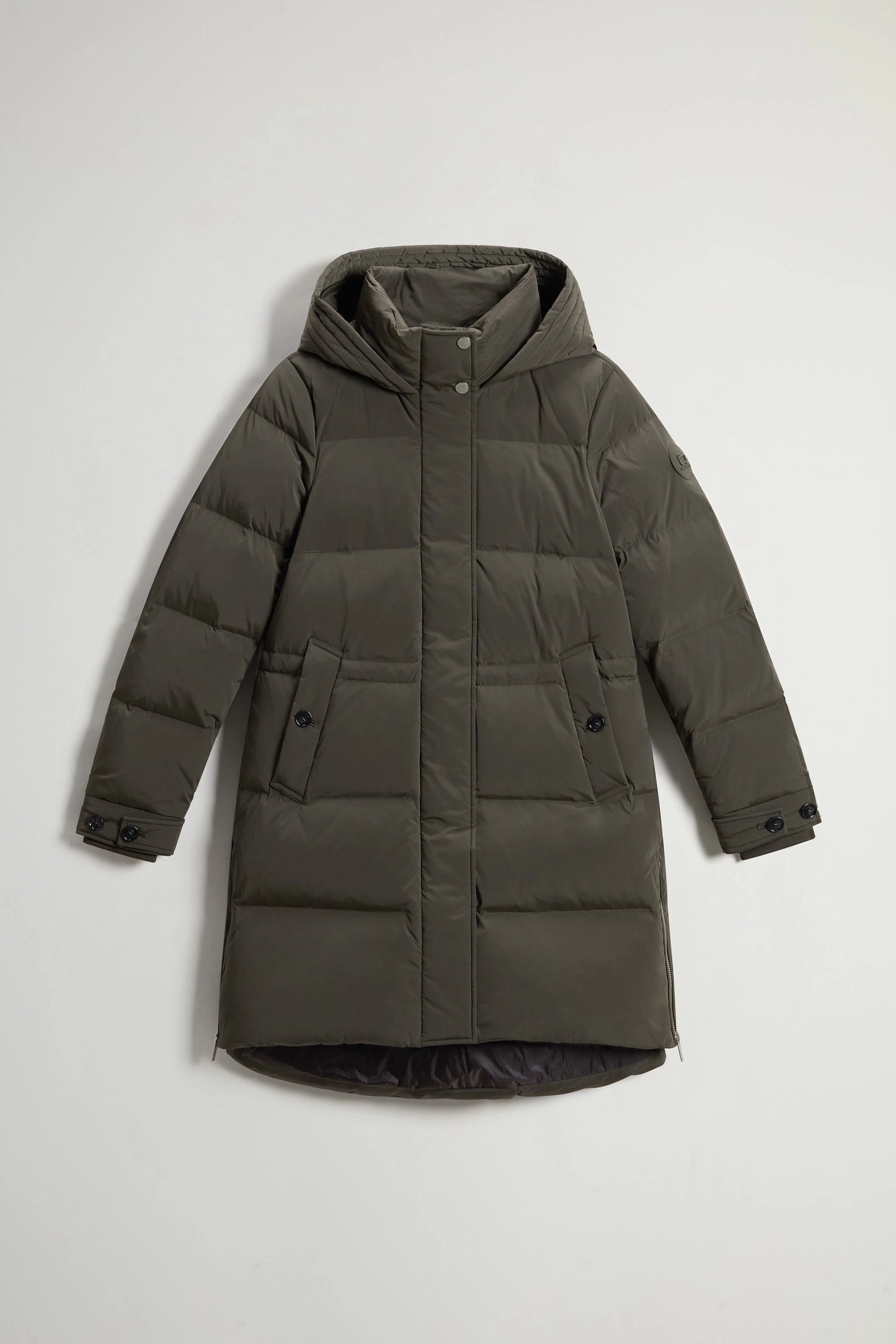 Woolrich Piumino Lungo Donna Alsea Puffy Parka Verde Scuro