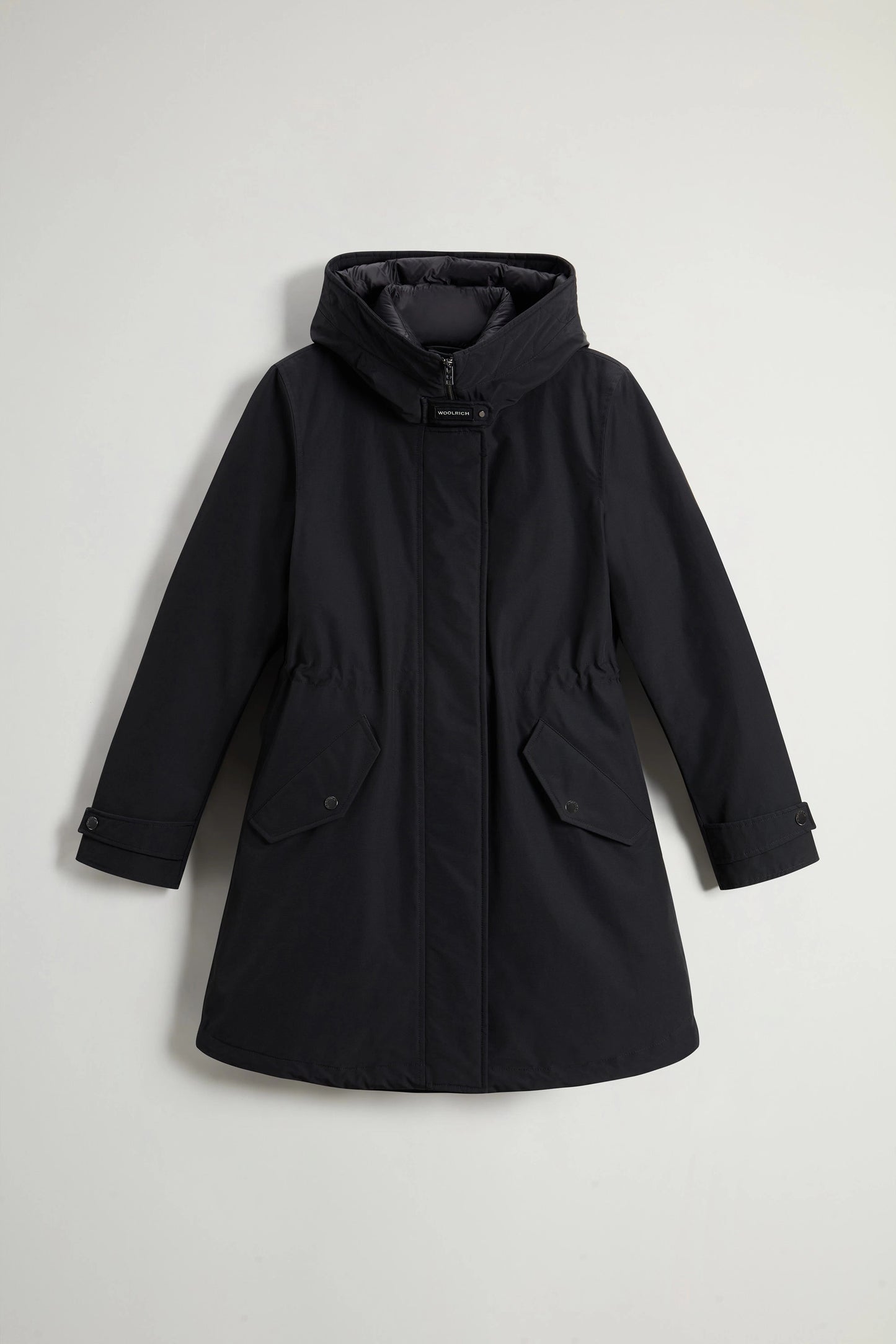 Woolrich Parka in Ramar Cotton Cloth Donna Authentic 3 in 1 Nero