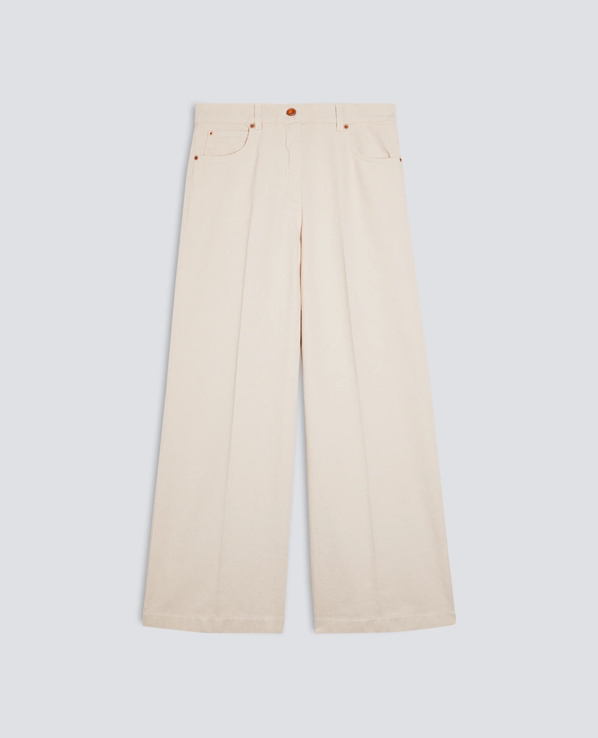 Aspesi Pantalone in Denim Wide Leg Mod. 0160 Donna Burro