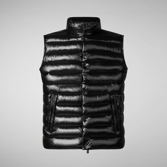 Save The Duck Gilet Lucido Uomo Griffin Nero