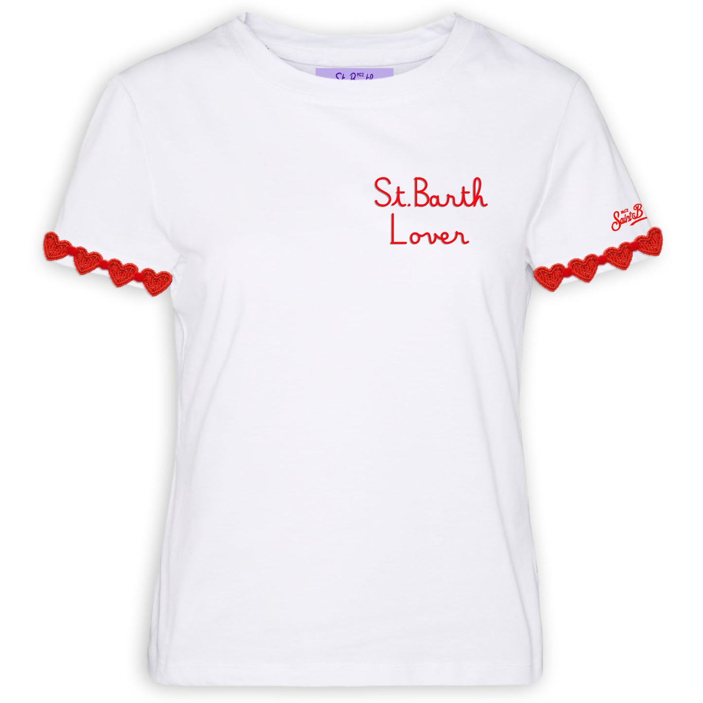 MC2 Saint Barth T-Shirt in Cotone Emilie Lover Donna Bianco