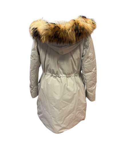 Woolrich Piumino con Pelliccia WS Military Parka Donna Ghiaccio