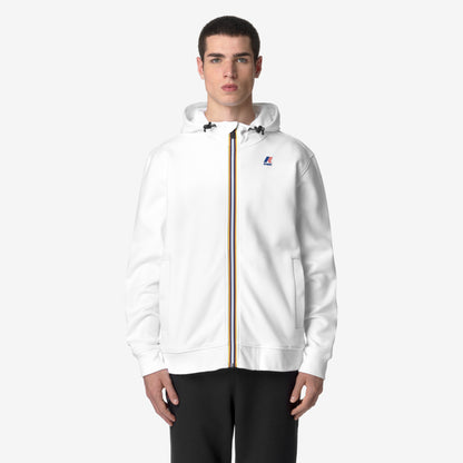 K-Way Felpa con Zip Le Vrai Arroux Hv Poly Co Unisex Bianco