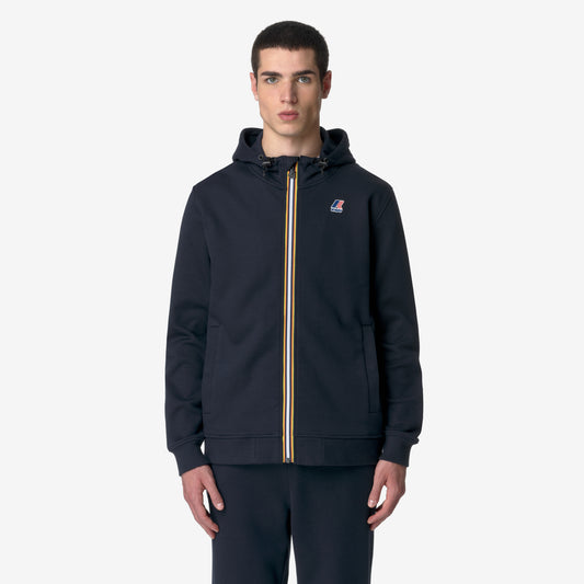 K-Way Felpa con Zip Le Vrai Arroux Hv Poly Co Unisex Blue Depth