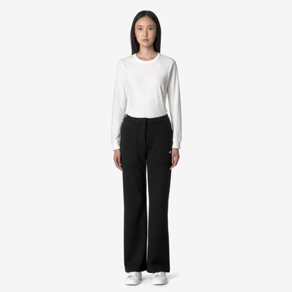 K-Way Pantalone in Interlock Janinne Light Spacer Donna Nero