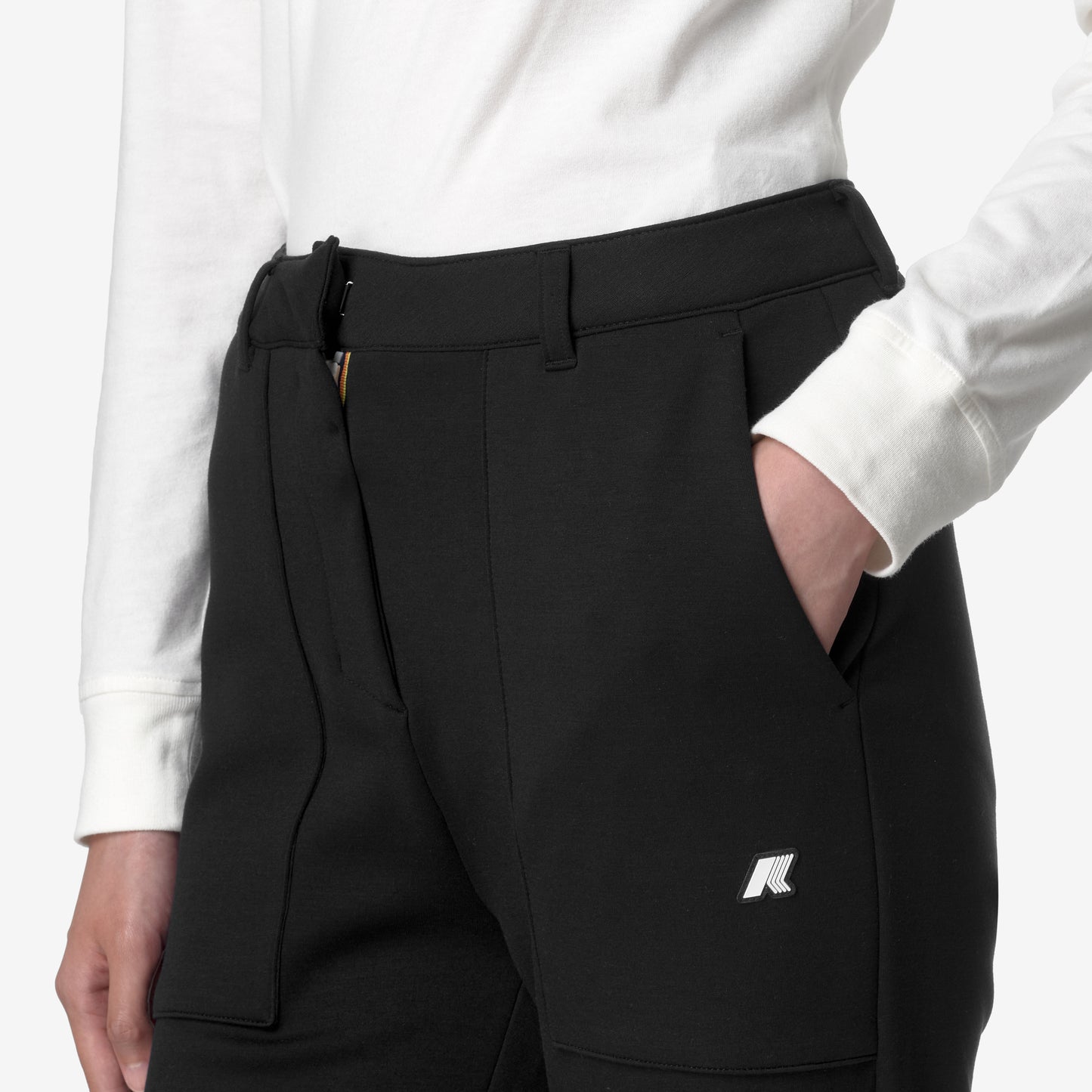 K-Way Pantalone in Interlock Janinne Light Spacer Donna Nero