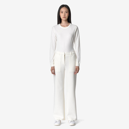 K-Way Pantalone in Interlock Janinne Light Spacer Donna White Gardenia