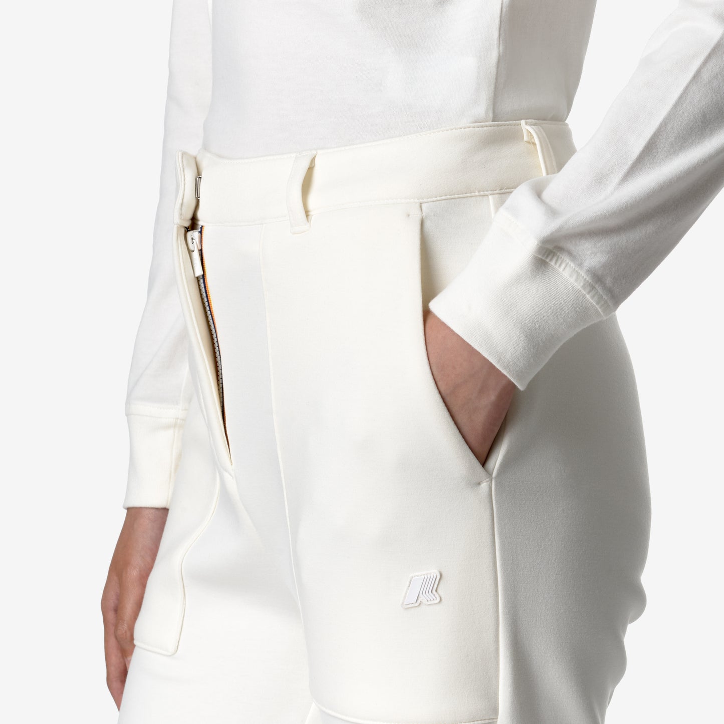 K-Way Pantalone in Interlock Janinne Light Spacer Donna White Gardenia