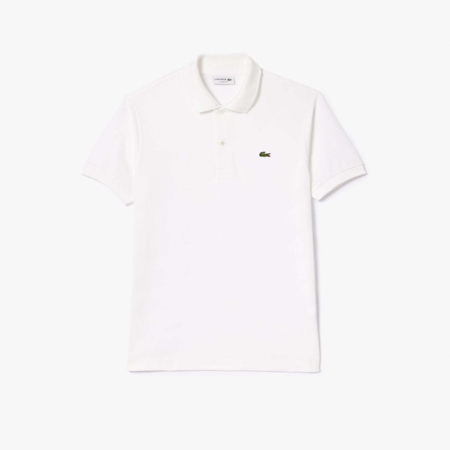 Lacoste Polo Manica Corta in Cotone L 12.12 Uomo Bianco