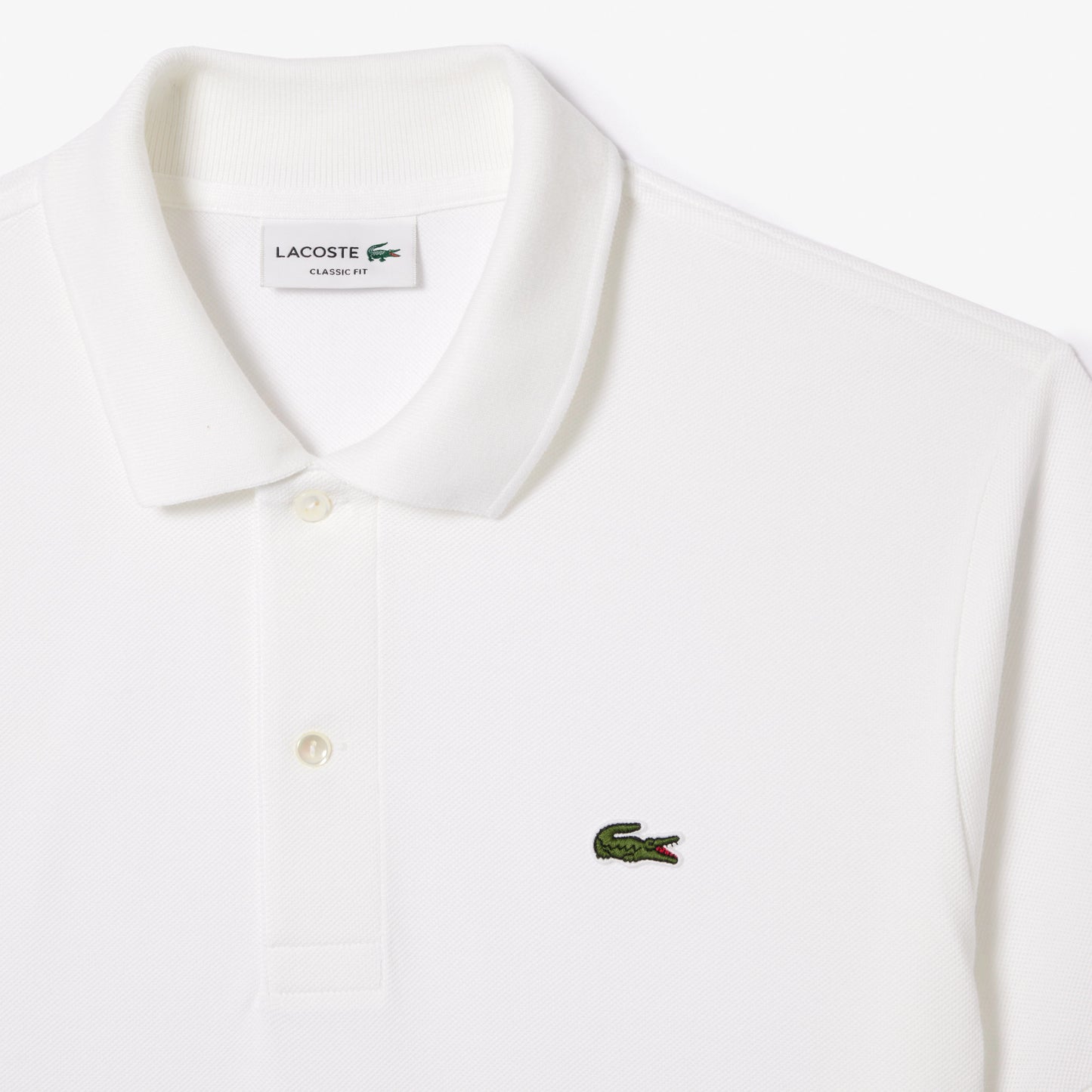 Lacoste Polo Manica Corta in Cotone L 12.12 Uomo Bianco