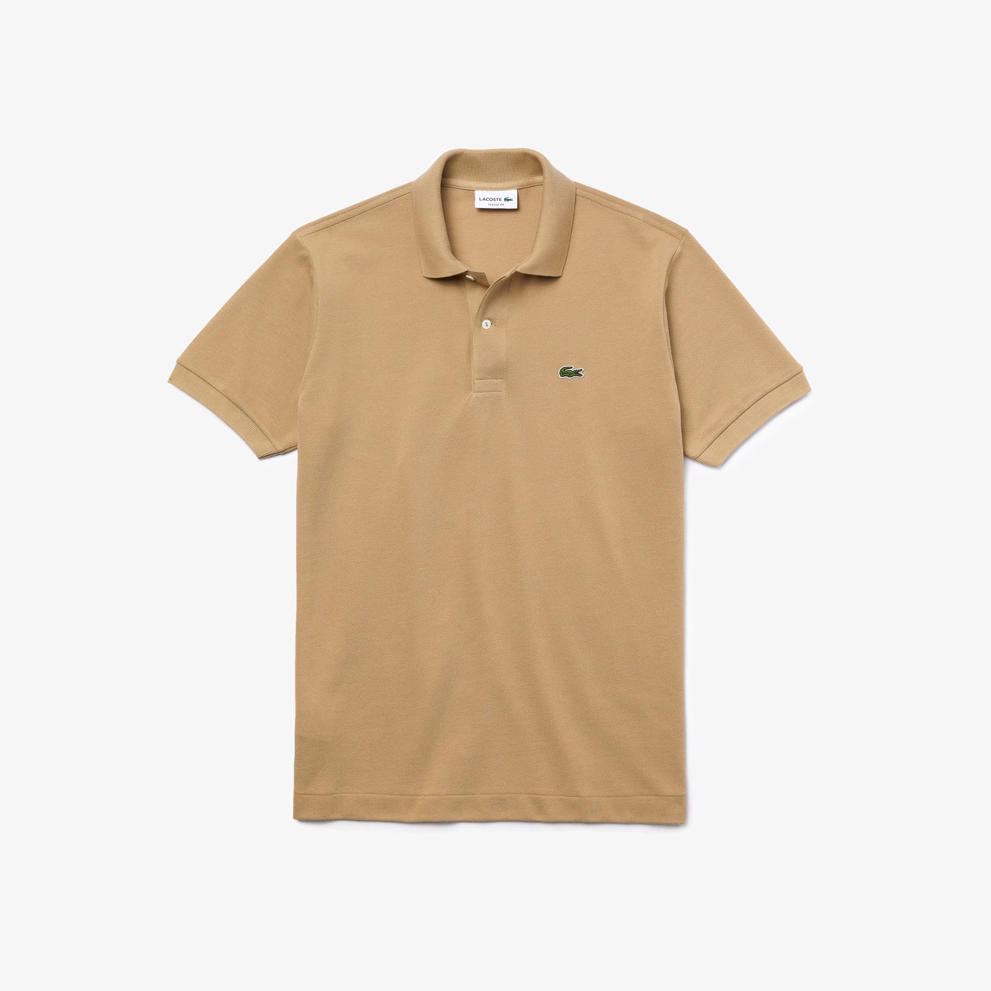 Lacoste Polo Manica Corta in Cotone L 12.12 Uomo Beige