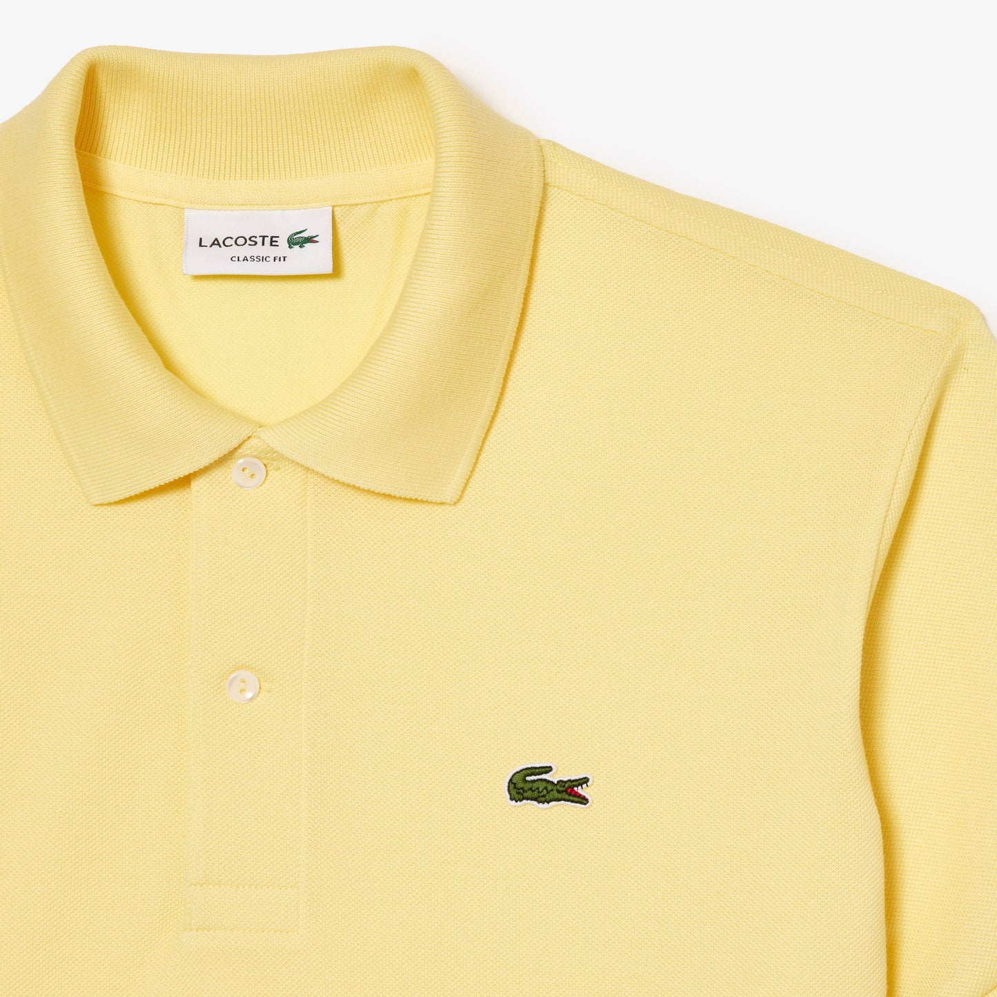 Lacoste Polo Manica Corta in Cotone L 12.12 Uomo Giallo