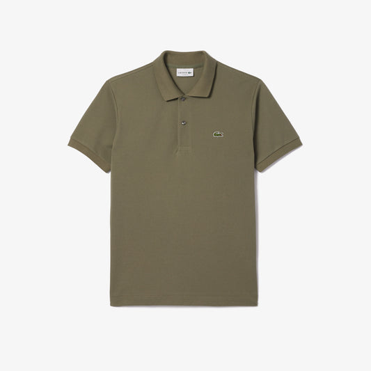 Lacoste Polo Manica Corta in Cotone L 12.12 Uomo Verde Militare