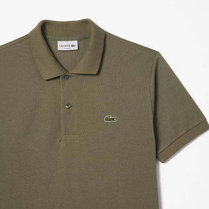 Lacoste Polo Manica Corta in Cotone L 12.12 Uomo Verde Militare