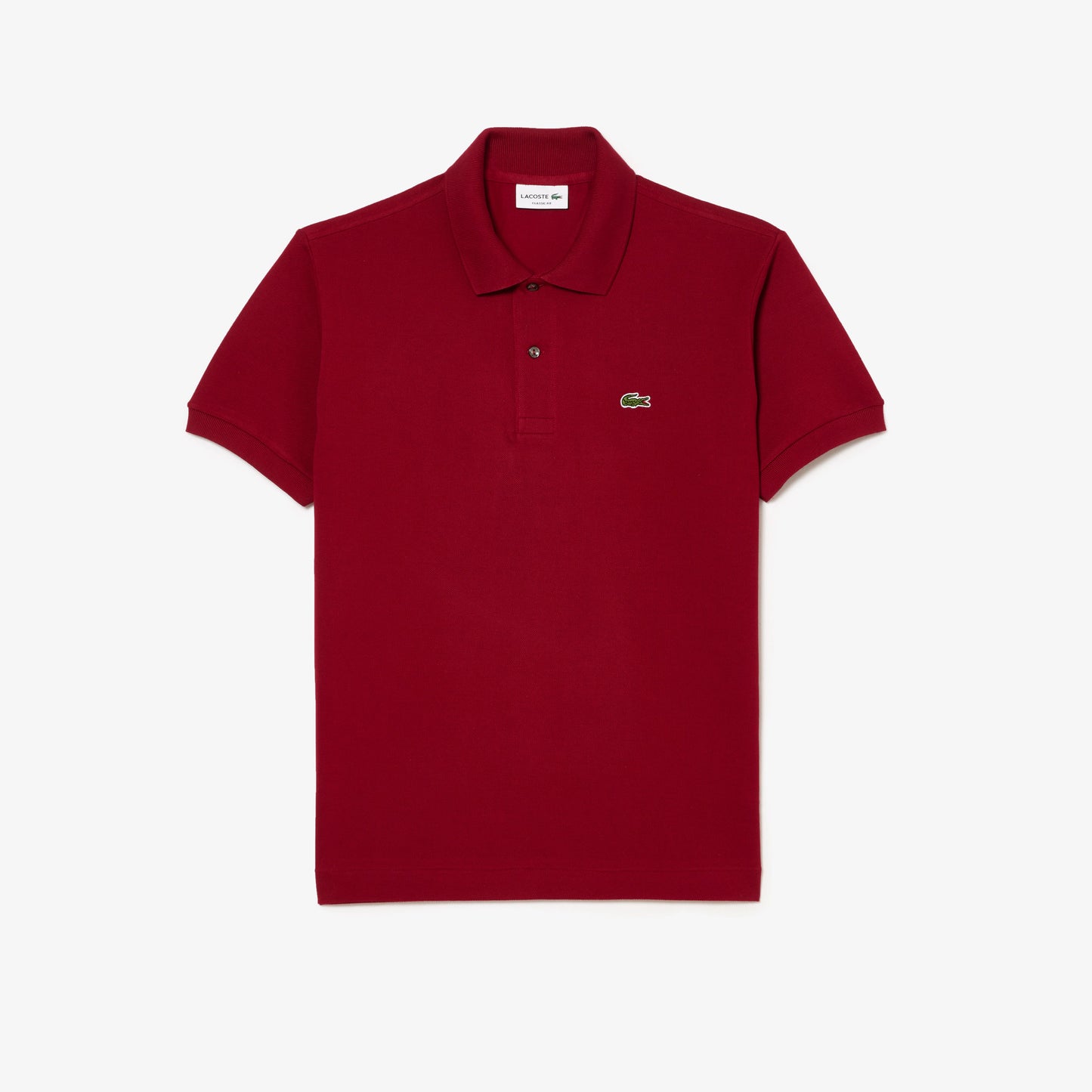 Lacoste Polo Manica Corta in Cotone L 12.12 Uomo Bordeaux