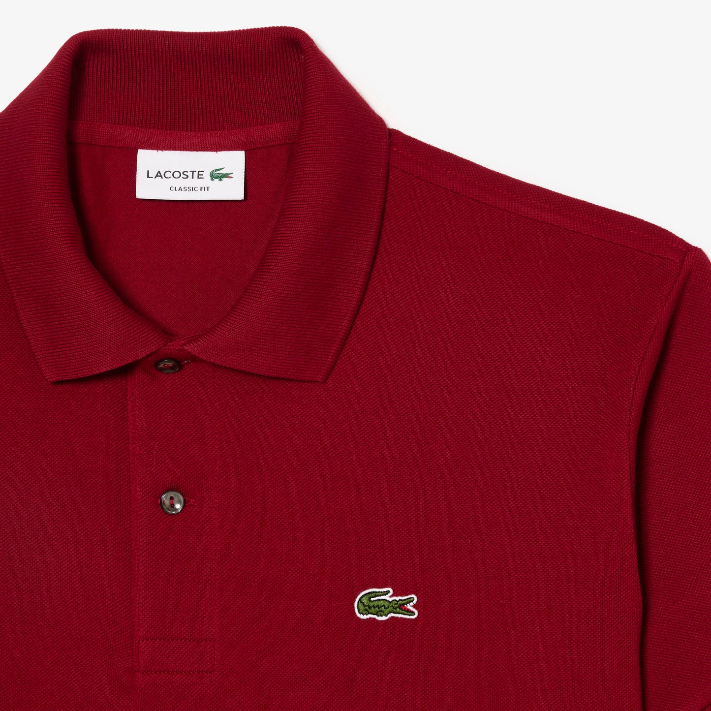 Lacoste Polo Manica Corta in Cotone L 12.12 Uomo Bordeaux