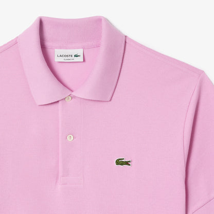 Lacoste Polo Manica Corta in Cotone L 12.12 Uomo Rosa