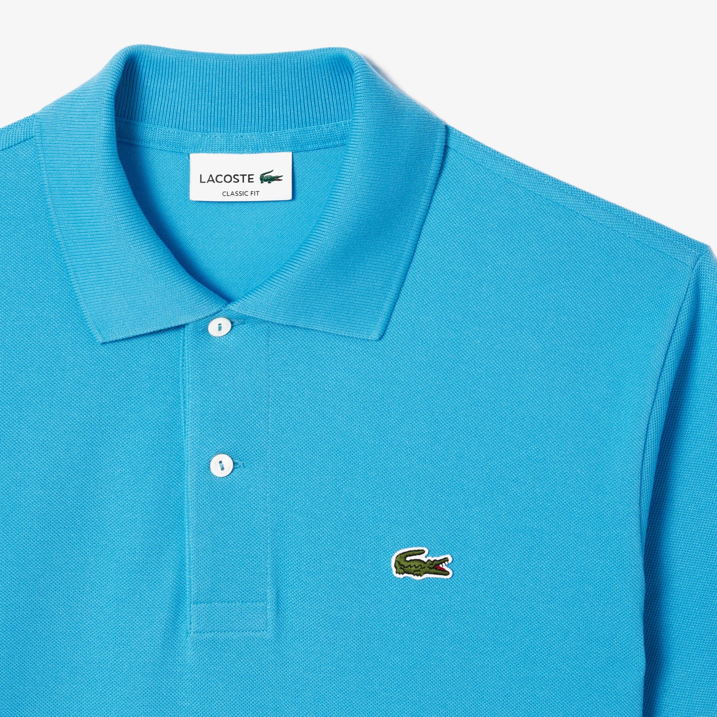 Lacoste Polo Manica Corta in Cotone L 12.12 Uomo Azzurro