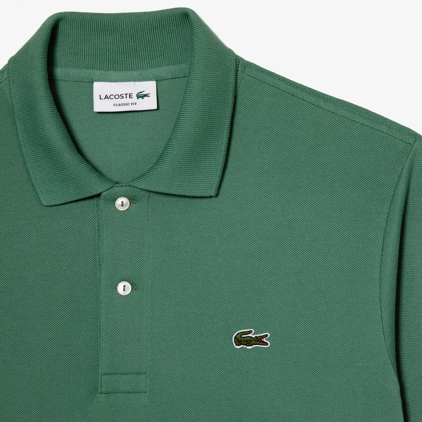 Lacoste Polo Manica Corta in Cotone L 12.12 Uomo Verde Cachi