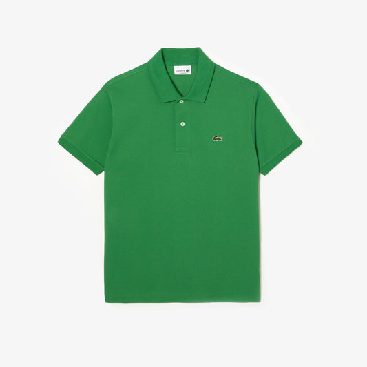 Lacoste Polo Manica Corta in Cotone L 12.12 Uomo Verde Dragoncello