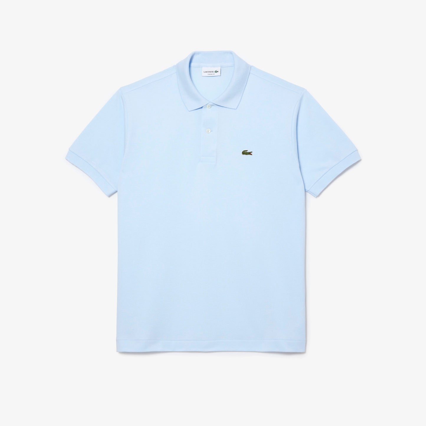 Lacoste Polo Manica Corta in Cotone L 12.12 Uomo Blu Chiaro