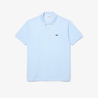 Lacoste Polo Manica Corta in Cotone L 12.12 Uomo Blu Chiaro