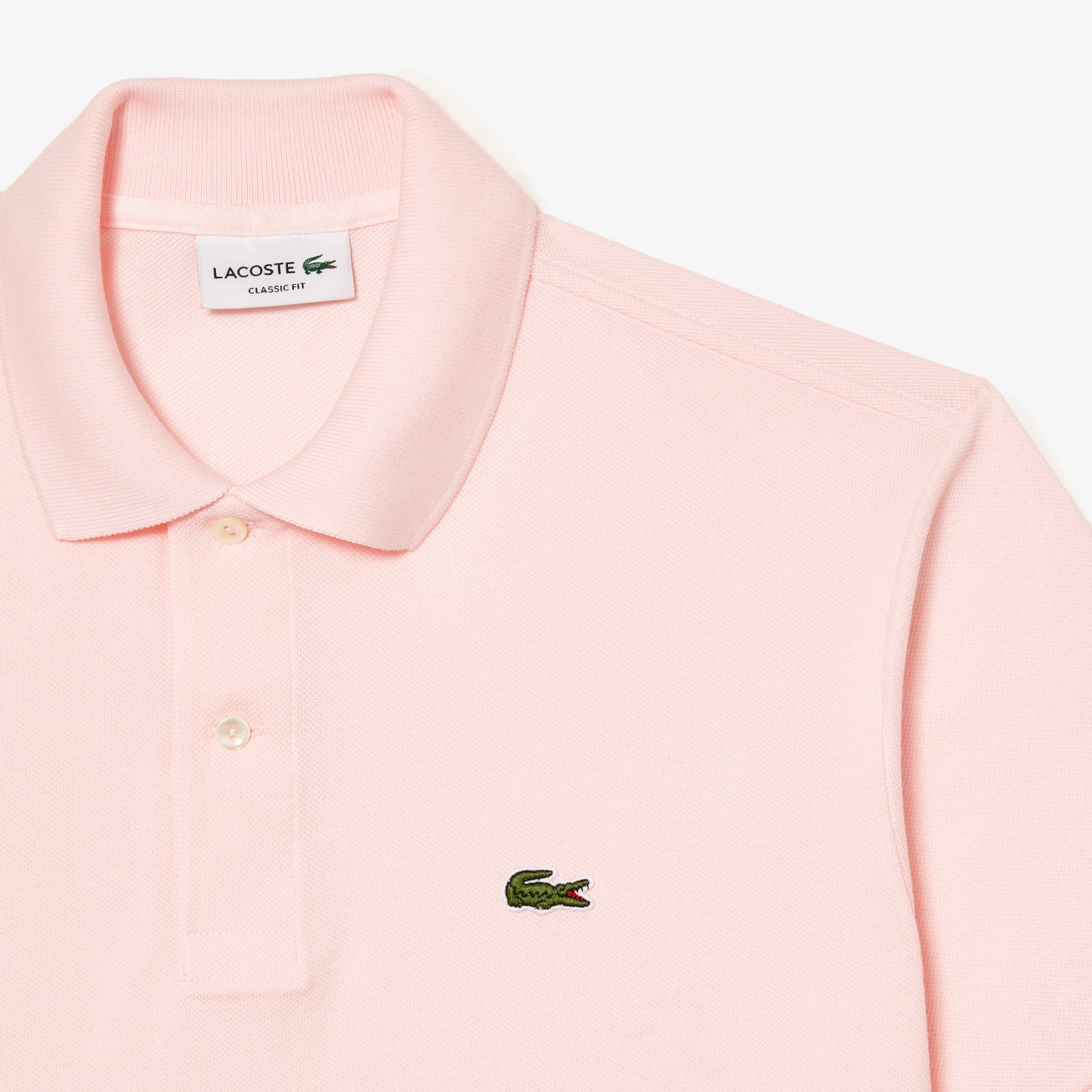 Lacoste Polo Manica Corta in Cotone L 12.12 Uomo Rosa Chiaro