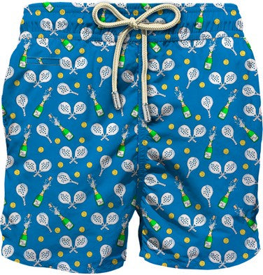 MC2 Saint Barth Costume a Pantaloncino Uomo Lighting Padel Winner Blu