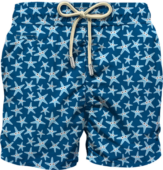 MC2 Saint Barth Costume a Pantaloncino Uomo Lighting Poster Starfish Blu