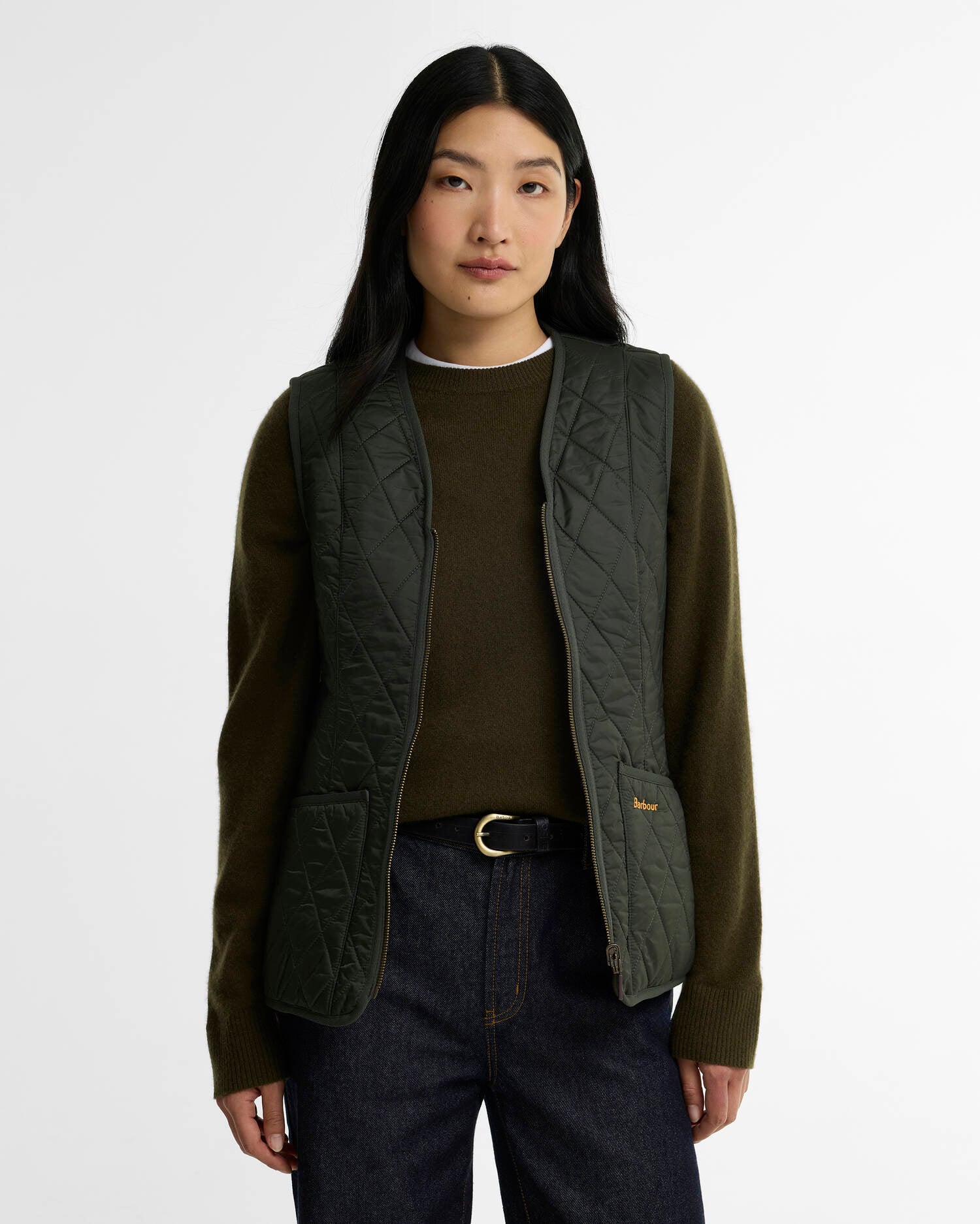 Barbour Gilet/ Fodera in Pile Betty Donna Dark Olive