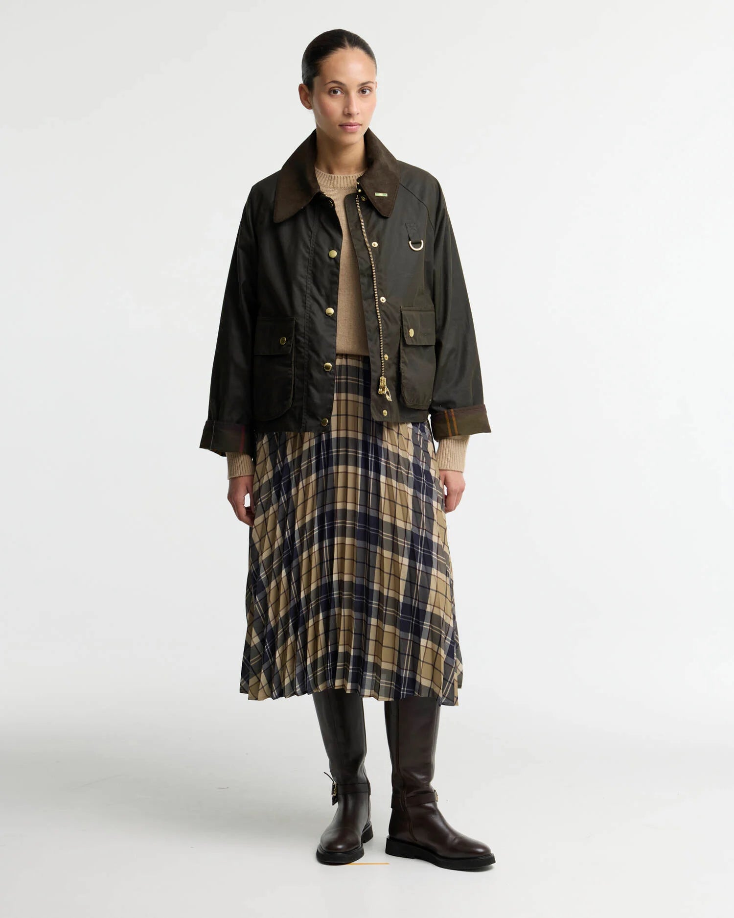 Barbour Giacca Cerata Modern Spey Donna Olive Classic