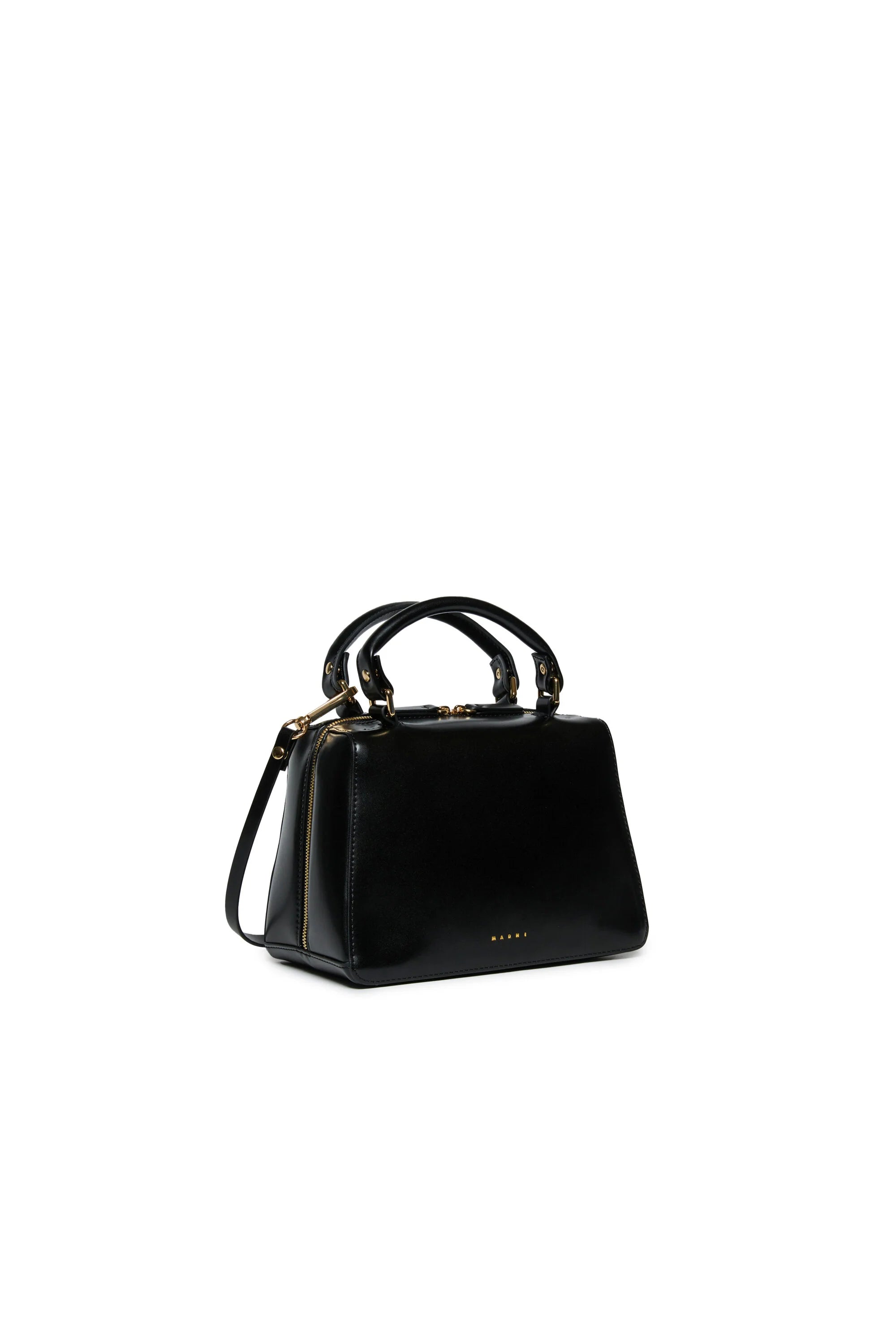 Marni Borsa School Bag In Tessutp Spalmato Nero