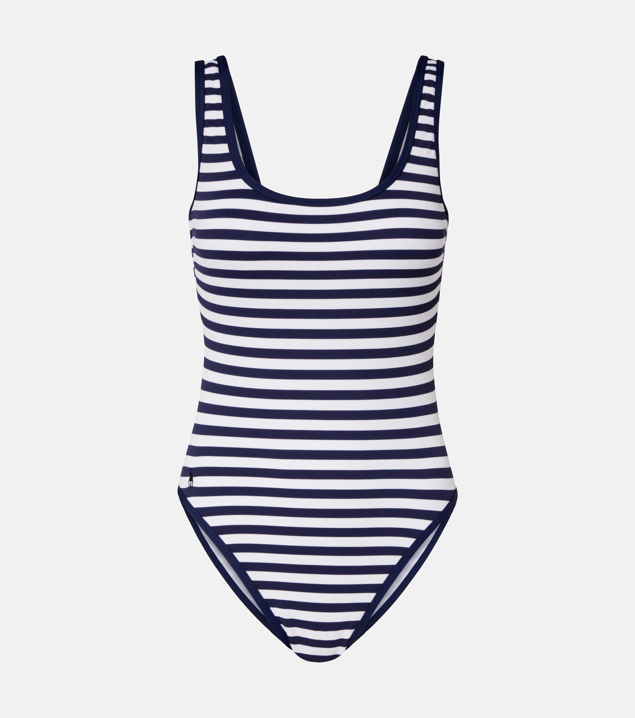 Polo Ralph Lauren Costume Intero Scoop Tank Donna a Righe Bianco e Blu