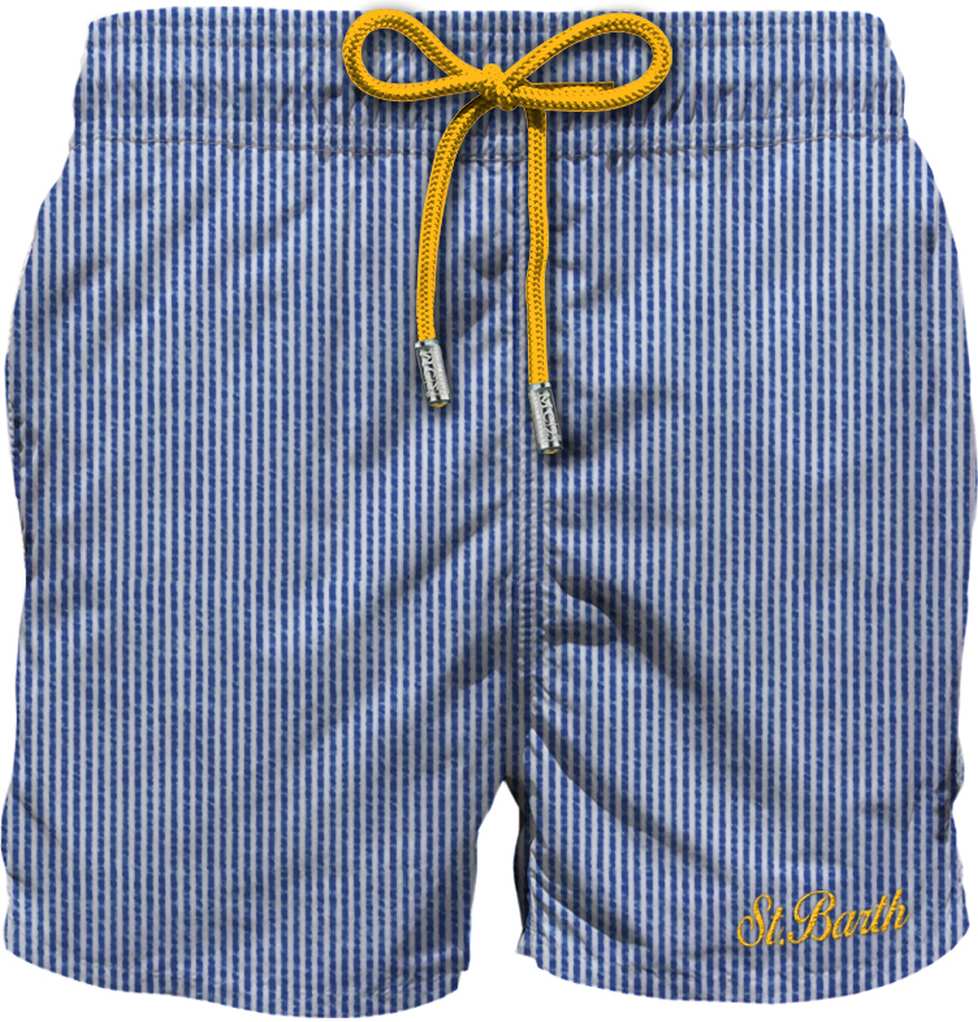 MC2 Saint Barth Costume a Pantaloncino Uomo Patmos Righe Blu