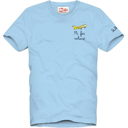 MC2 Saint Barth T-Shirt Portofino Fai Volare Uomo Celeste